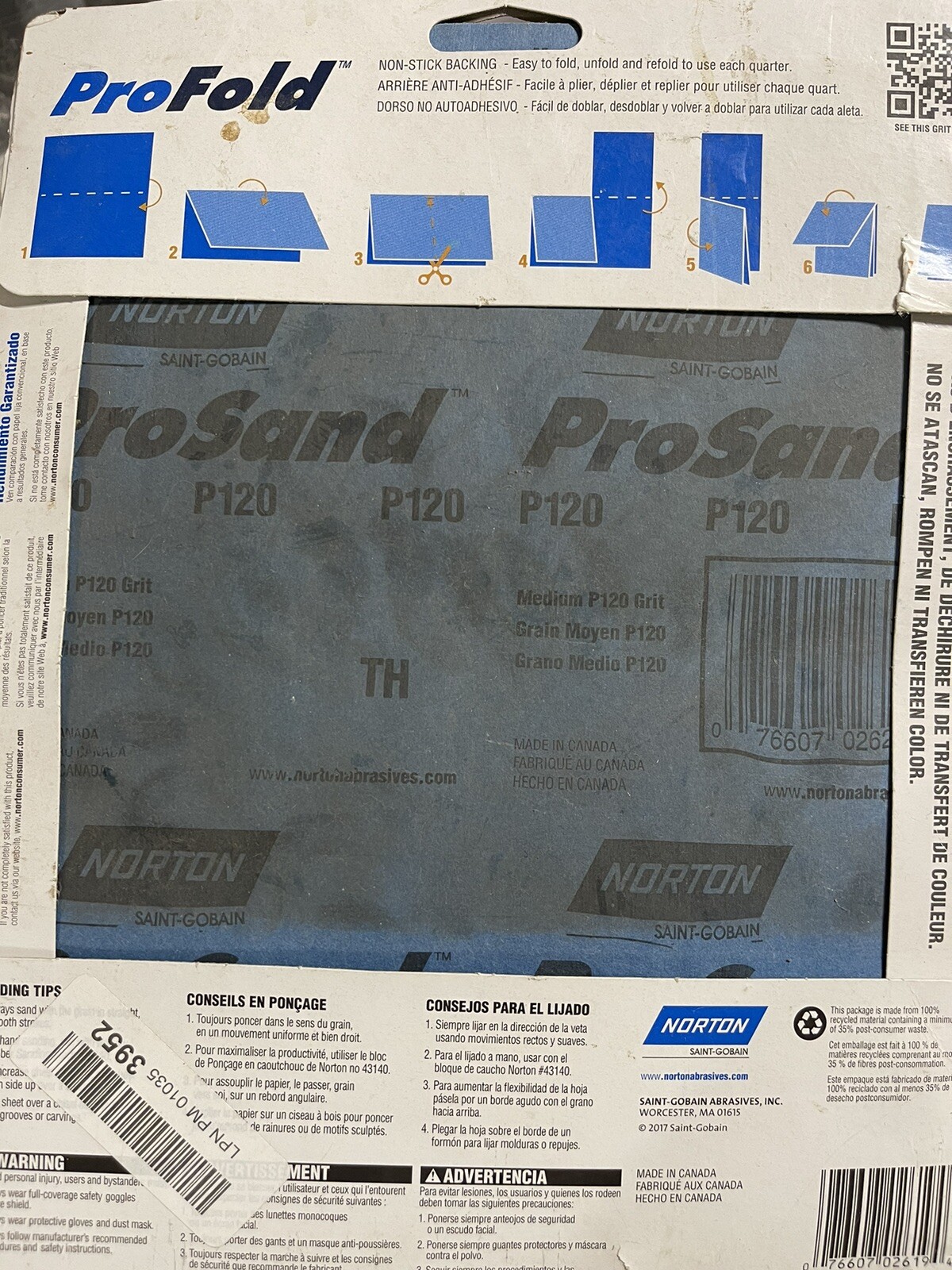 Norton ProSand 11 in. L x 9 in. W 120 Grit Medium Aluminum Oxide Sandpaper