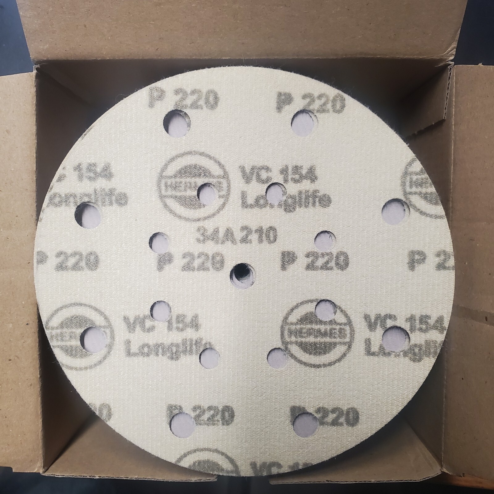 6″ Hermes Abrasives VC154 Long Life Velco Sanding Discs Festool Pattern 17 Holes