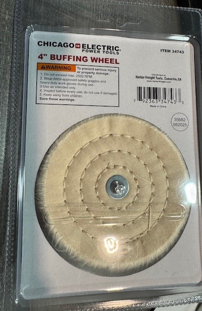 Chicago Electric 4” Buffing Wheel w/ 1/4” Shank Polishing Drill Tool