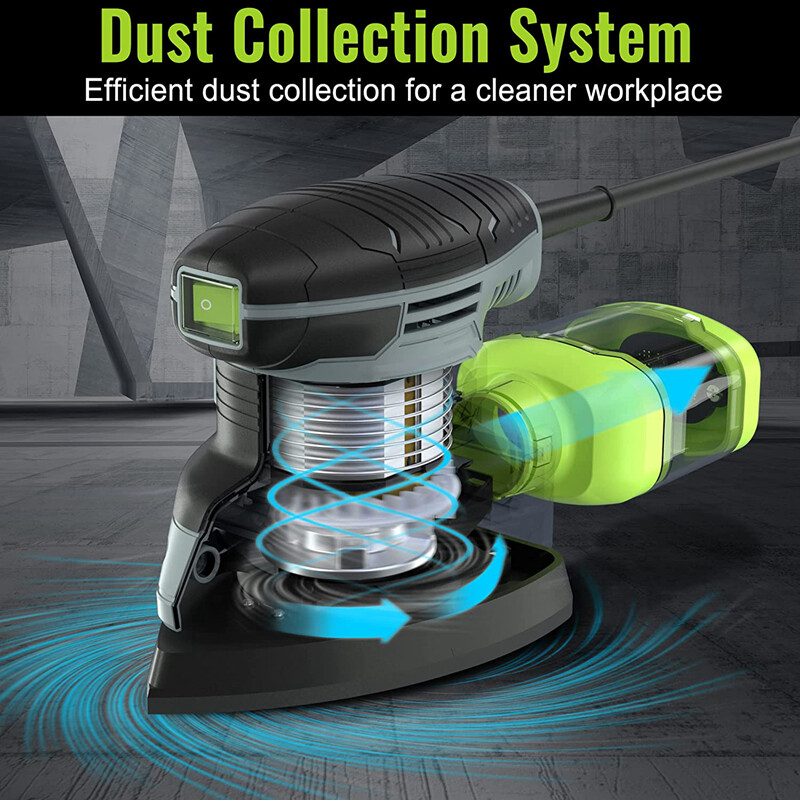 WORKPRO Detail Sander 13,000 OPM Electric Sander 1.6Amp Sander 15PC Sanderpaper