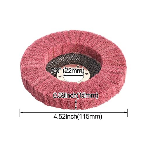 15Pcs 4.5″ x 7/8″ Nylon Fiber Flap Disc Polishing Grinding Mix 15pcs
