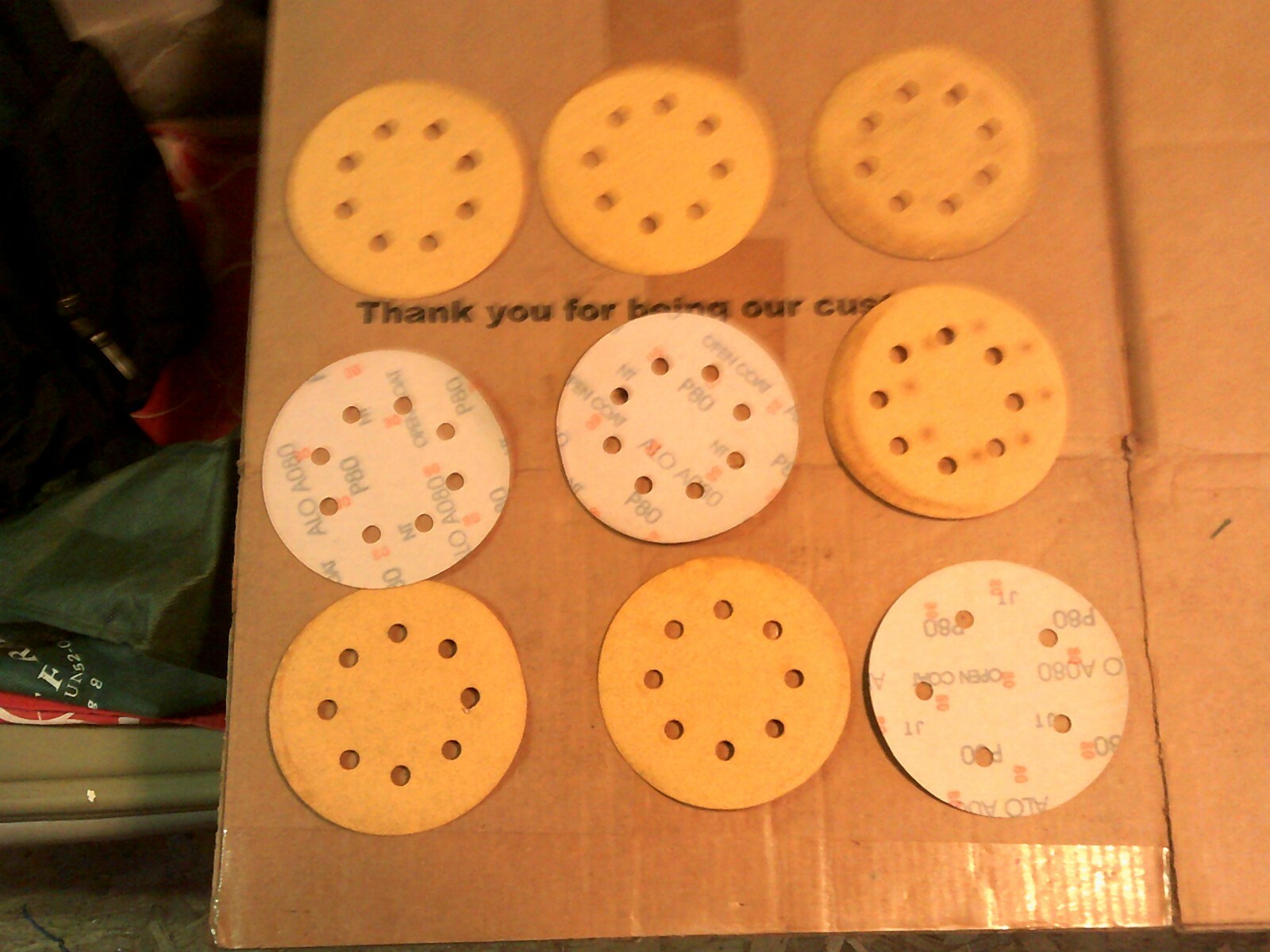 9 Of Virginia Abrasives Part # 412-58080 Hook & Loop Aluminum Oxide Discs 5″