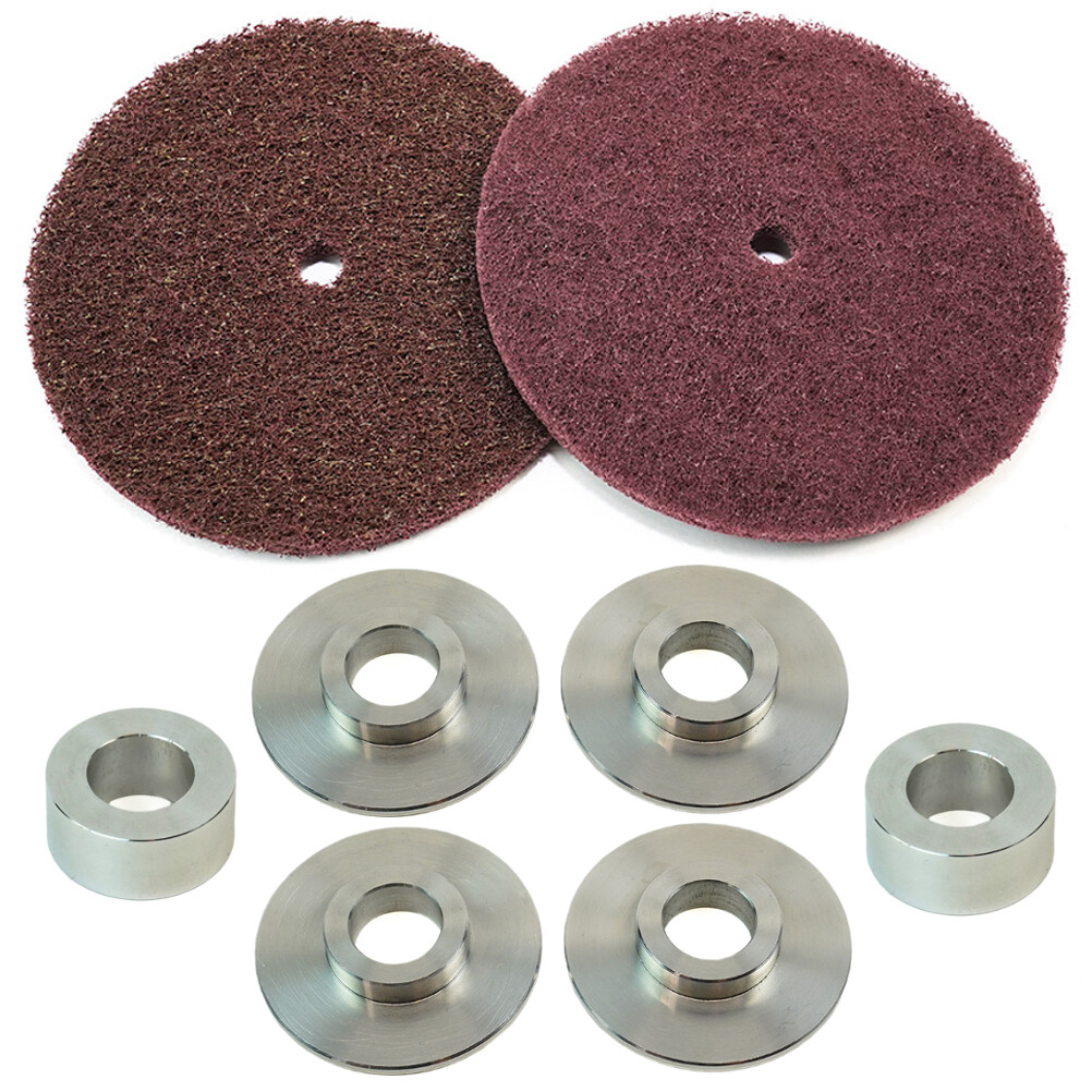 8″ Cleaning Wheel Starter Pack 180 400 Grit | Scotch Pad Polishing Bench Grinder