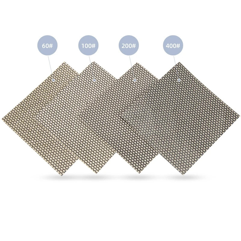 100x100mm Electroplated Sanding Sheets P60-P1200 Hand Polishing Sandpaper