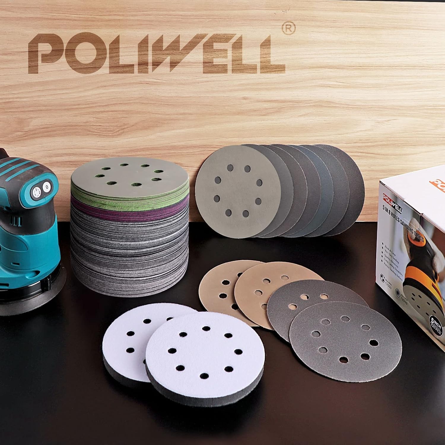 120 Pcs 5″ Sanding Discs Set 320-10000 Grit Silicon Carbide