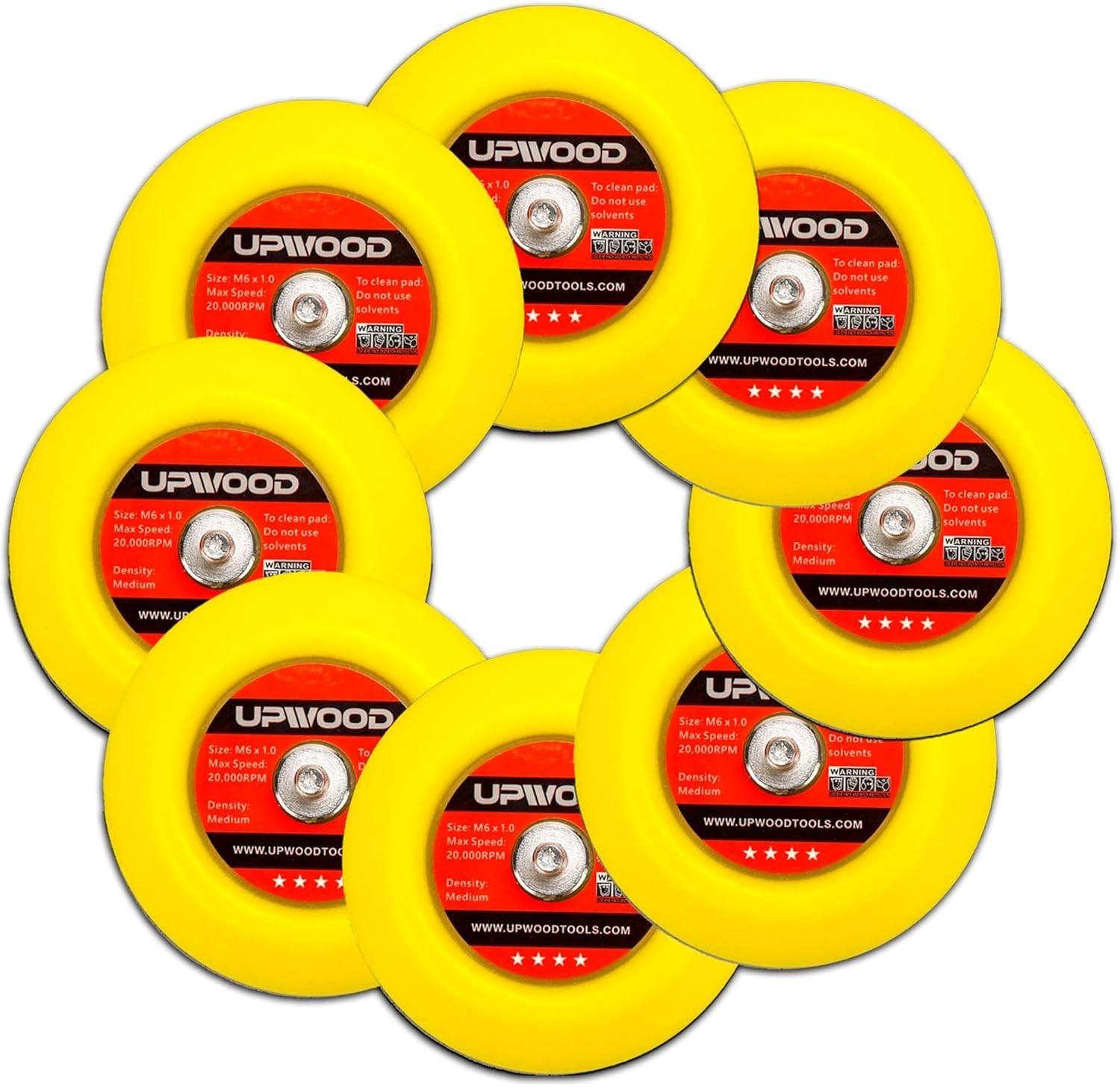 8pc 3″ Sanding Backing Pad M6 Thread Hook & Loop for Mini Air Sander Polisher