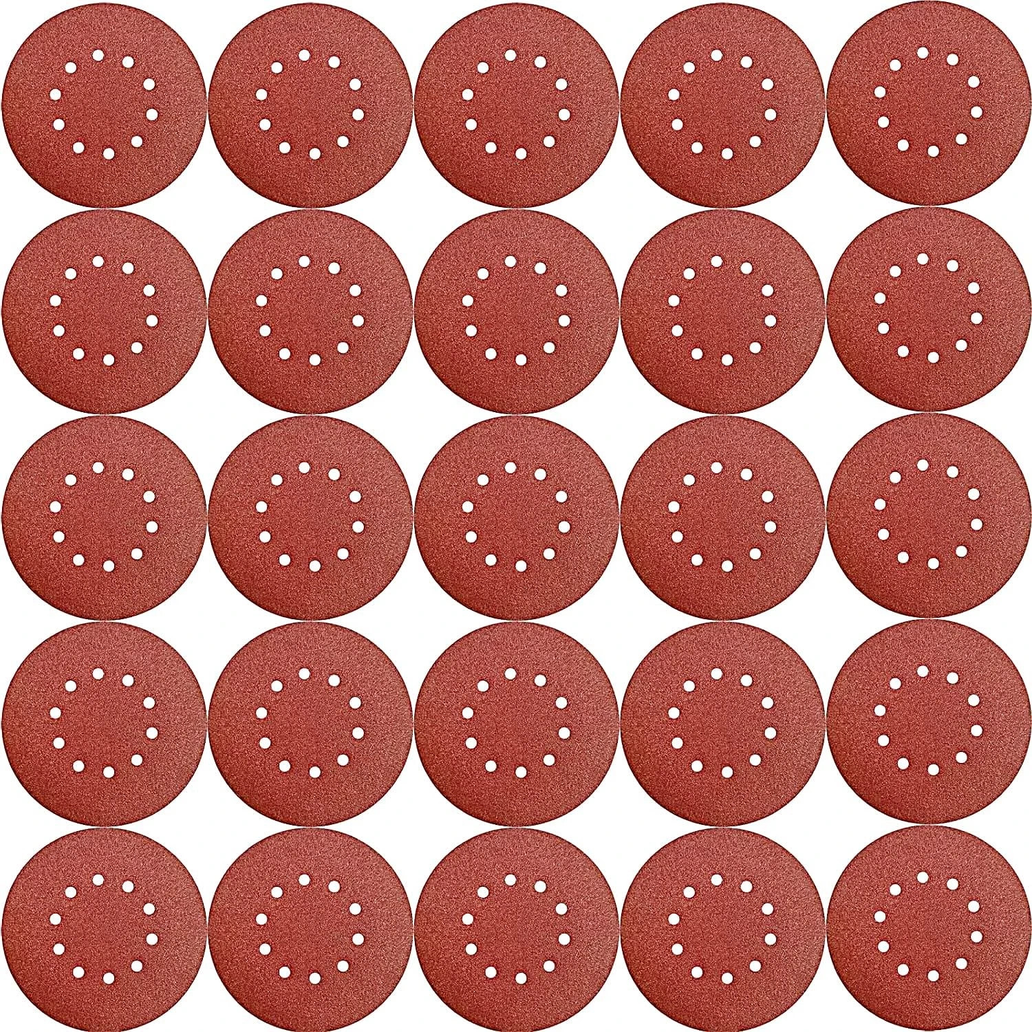 50 Pack 9-Inch 10 Hole 40 Grit Hook-and-Loop Drywall Sandpaper – Aluminum Oxi…