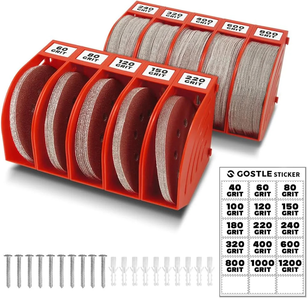 5 Inch Professional Sanding Discs Storage Bins – 10 Bins Set for Efficient Organ