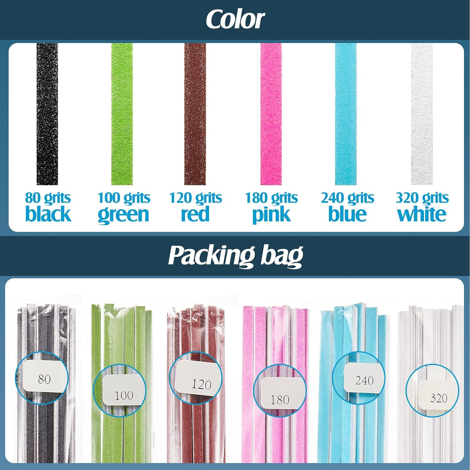 70 Pcs Sanding Sticks Polishing Sticks Fine Sanding Twig Coded Abrasive Sand Twi