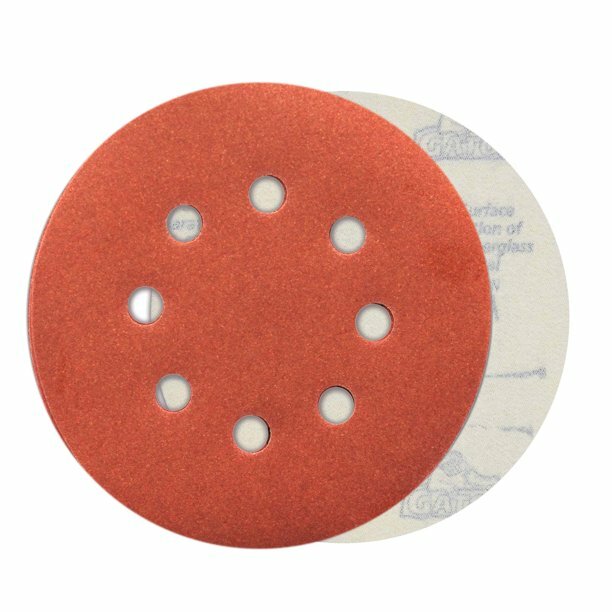 5-Pk~ GATOR 5″ Industrial Grad Red Resin HOOK LOOP SANDING DISCS Tear Resistant