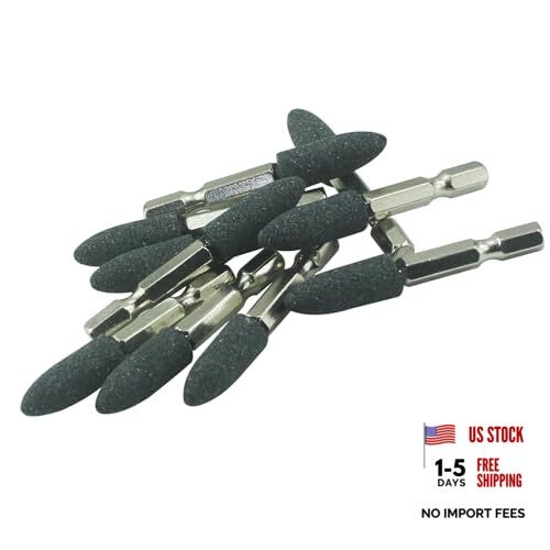 ??????? 10 Pcs 10 mm Cone Shape Mounted 10 Pcs 10mm Bullet Shape