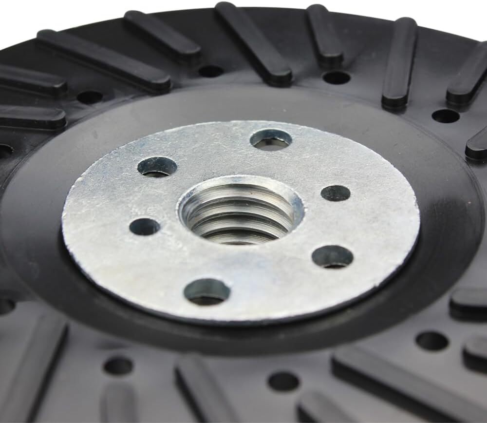 1 Pack – 4-1/2″ x 5/8″-11 Resin Fiber Disc Backing Pad with Lock Nut for Grinder