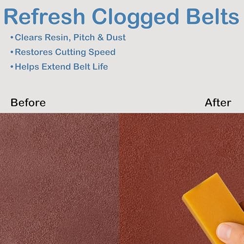 10pk 8″ x 19″ Sanding Belts Assorted 40-120 Grit w/ Cleaning Stick