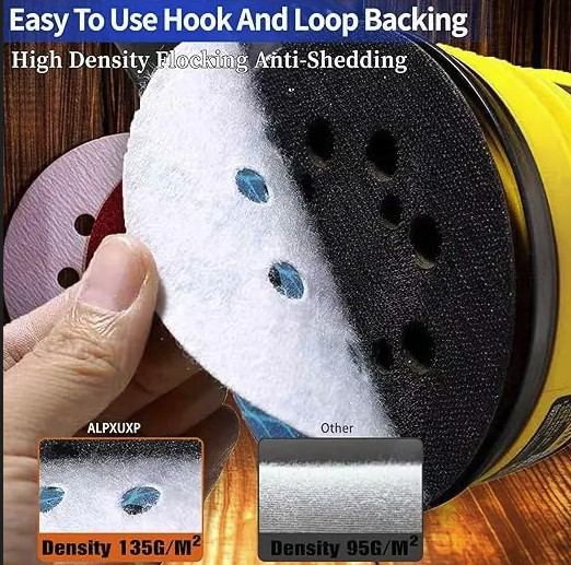 10pcs 5-Inch 8-Hole Sanding Discs Hook & Loop Diamond Mesh Set – NEW