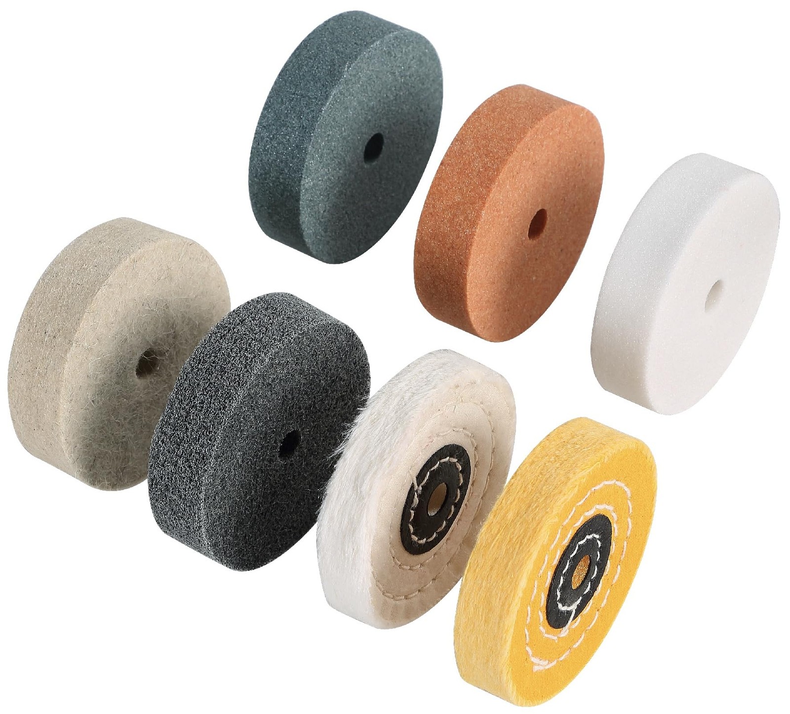 Grinding Wheel Buffing Wheels 7 Set 3 Inch. for Small Grinder Polishing Machine