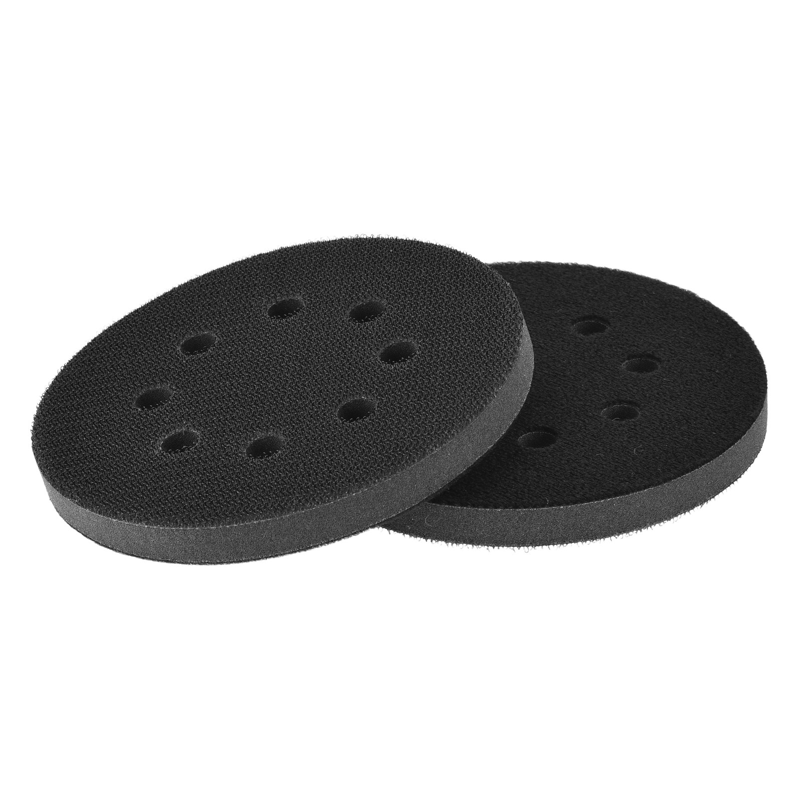 2Pcs 5 Inch 8 Hole Interface Pads for Orbital Sander, Black