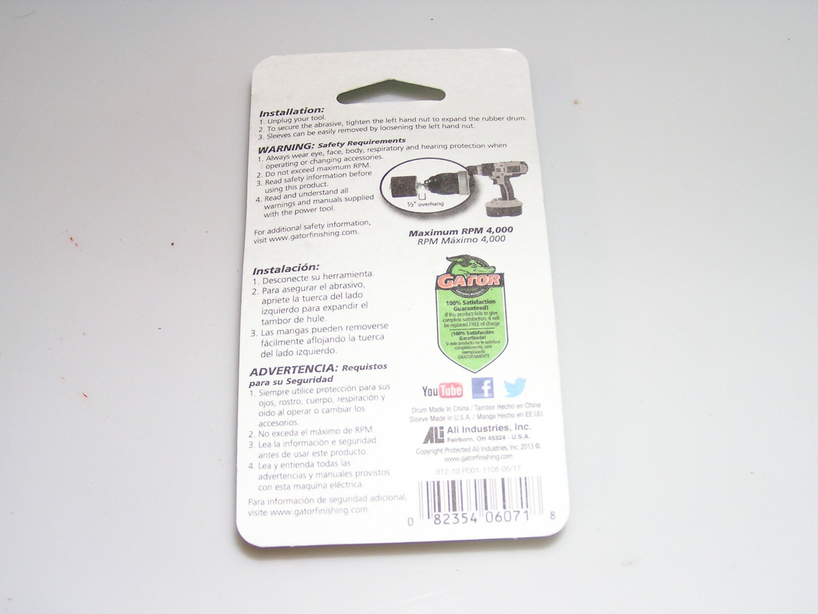 Gator 6071 1/2 in. L Aluminum Oxide Abrasive Sleeve Refill 120 Grit 6 sleeves