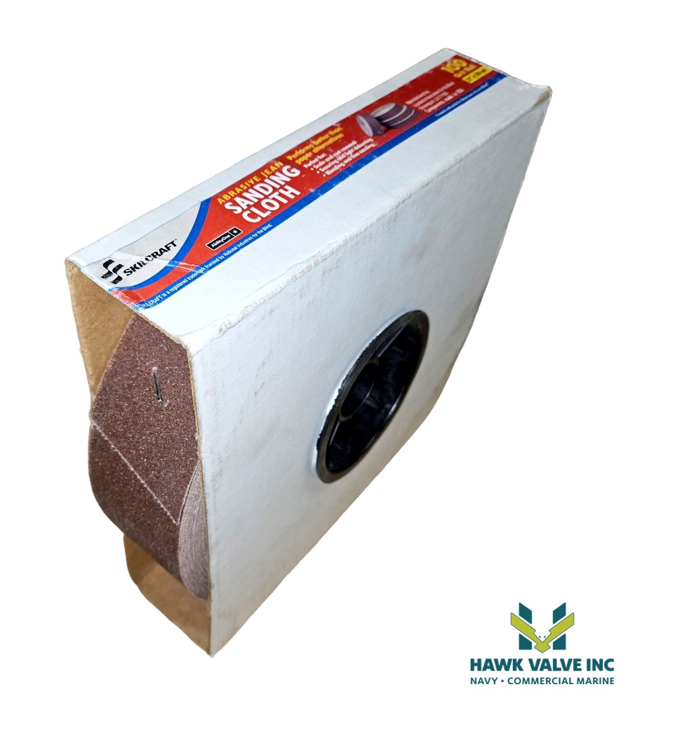 SKILCRAFT Abrasive Sanding Cloth Aluminum Oxide 100 Grit 2″ x 50yd Roll