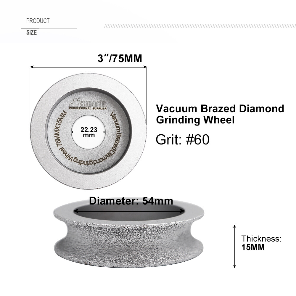 Diamond Hand Grinding Wheel for Granite Marble Carving Disc Ø75mm Height 15-30mm