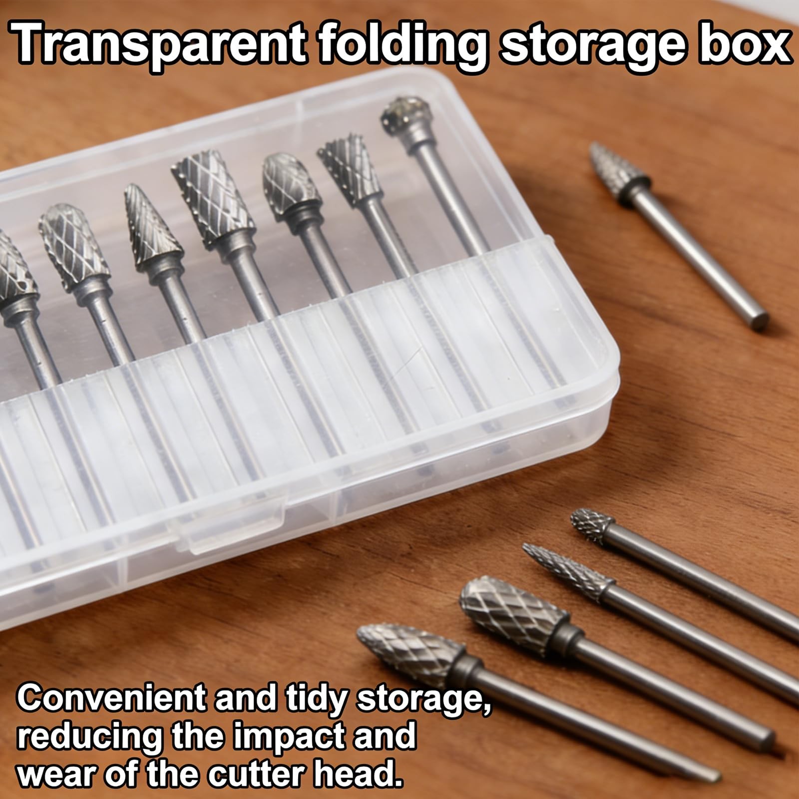 Sunxeke 80PCS Tungsten Carbide Rotary Burr Set with Sanding 3 millimeters