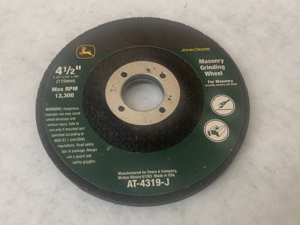 (Lot of 6) John Deere 4 1/2″ x 1/4″ x 7/8″ Masonry Grinding Wheel AT-4319-J