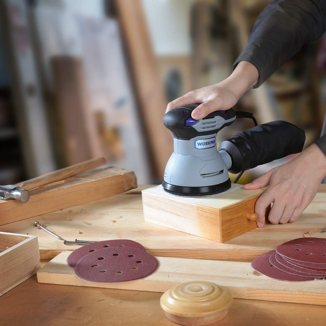 80-Piece Sanding Disc Set，5-Inch 8-Hole Hook and Loop Sanding Discs, 60, 80, …