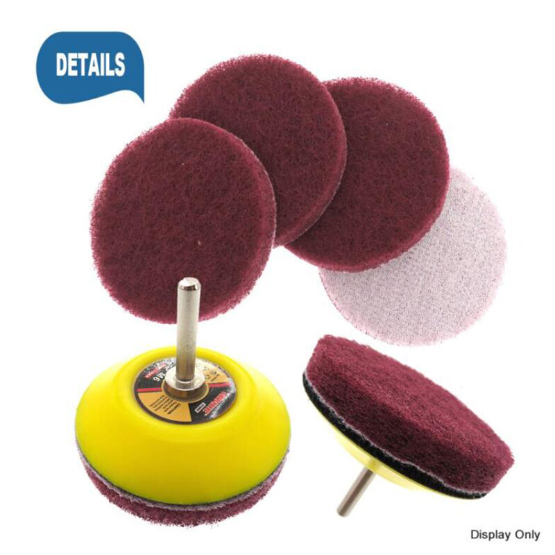 3″ Nylon Fiber Scouring Pad Hook & Loop 75mm Abrasive Cleaning Pad 240-3000 Grit