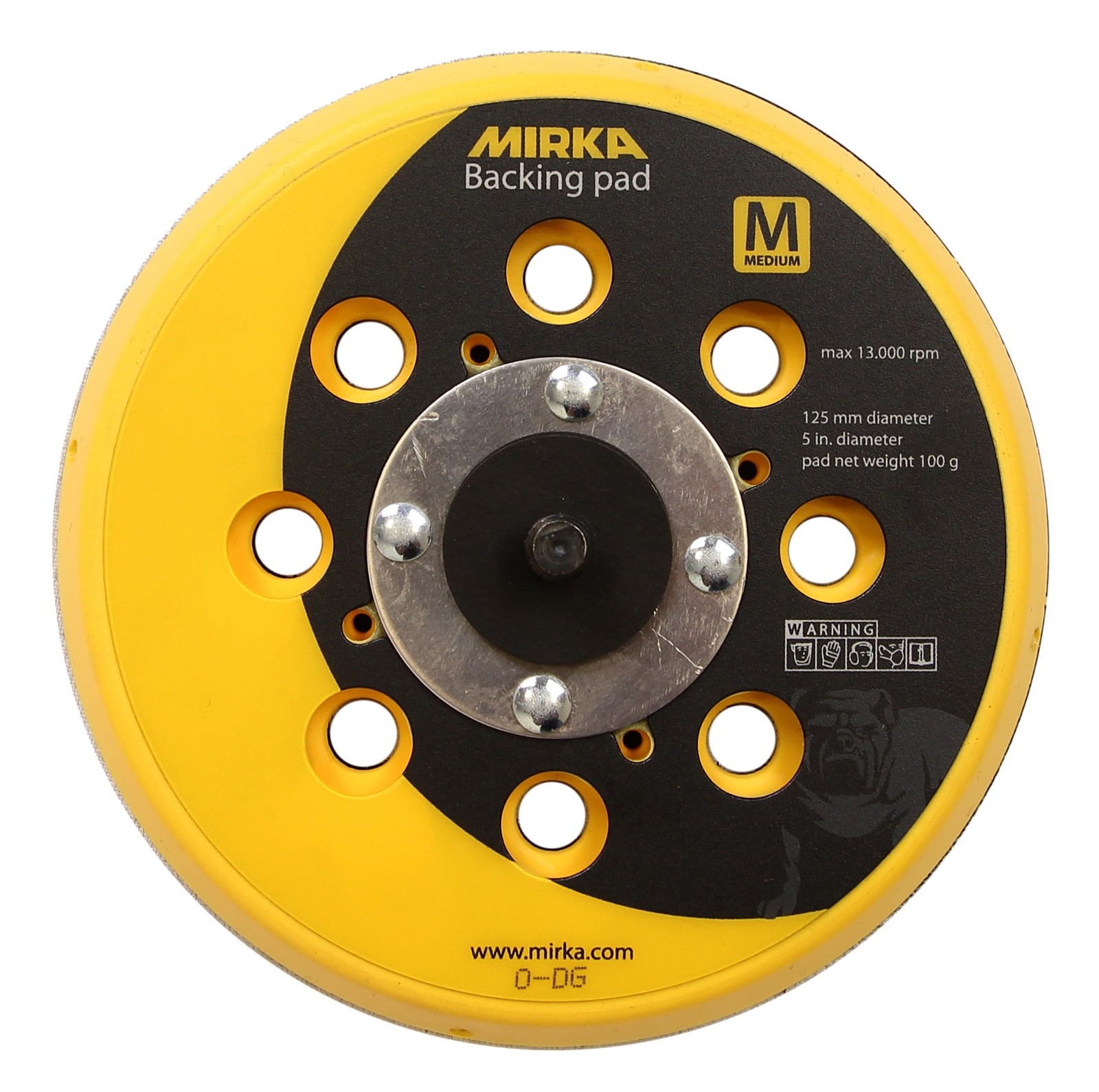 Mirka Backup Pad 5 Inch Hook and Loop 28 Holes Medium 915GV28