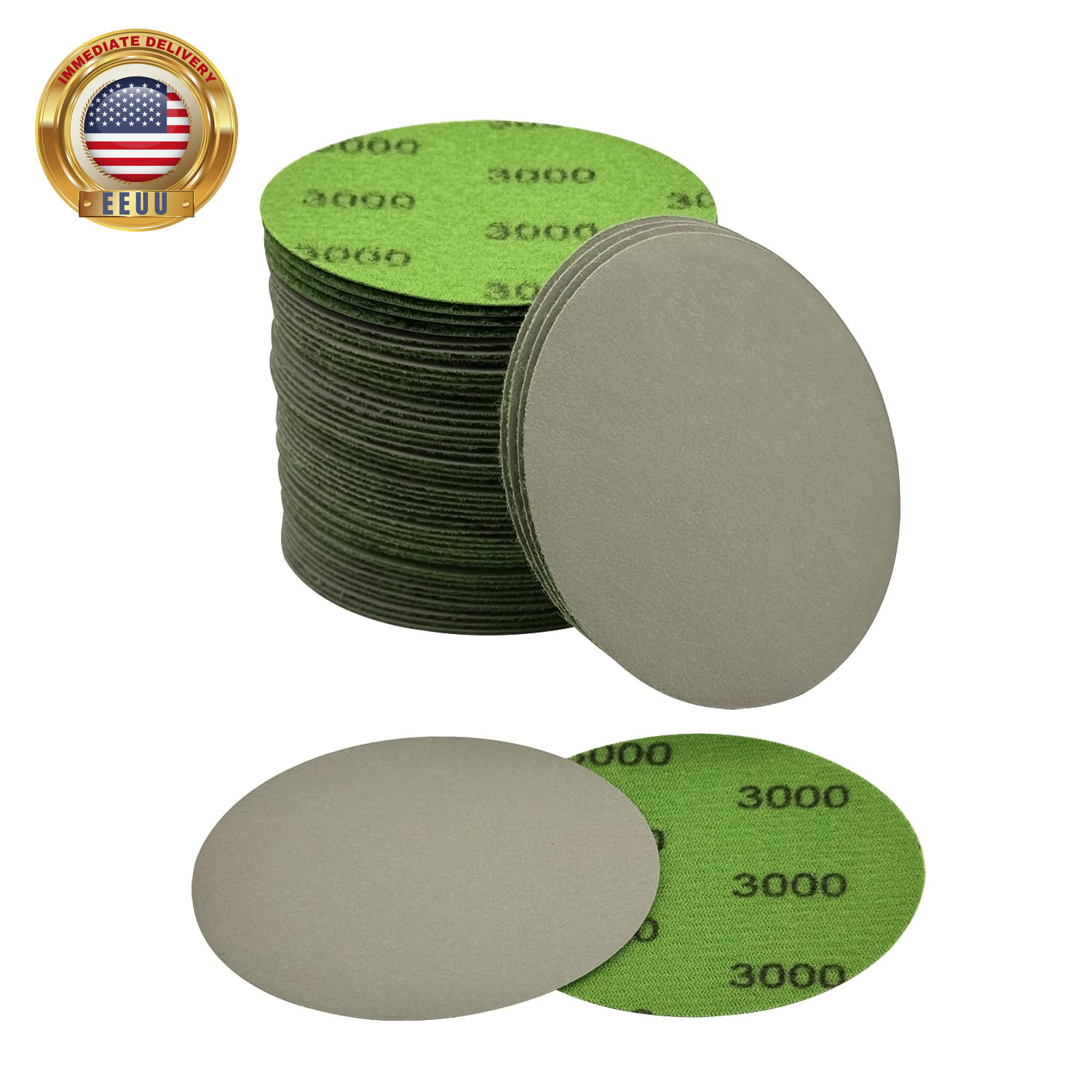 3 Inch Sanding Discs, 50Pcs 3000 Grit Premium Silicon Carbide Sandpaper, Wet Dry