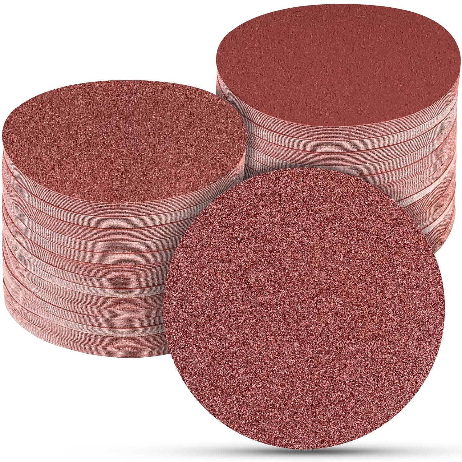 100 PCS 6 Inch Sanding Discs, Hook and Loop Sandpaper 20 X 60 80 120 240 400 Gri