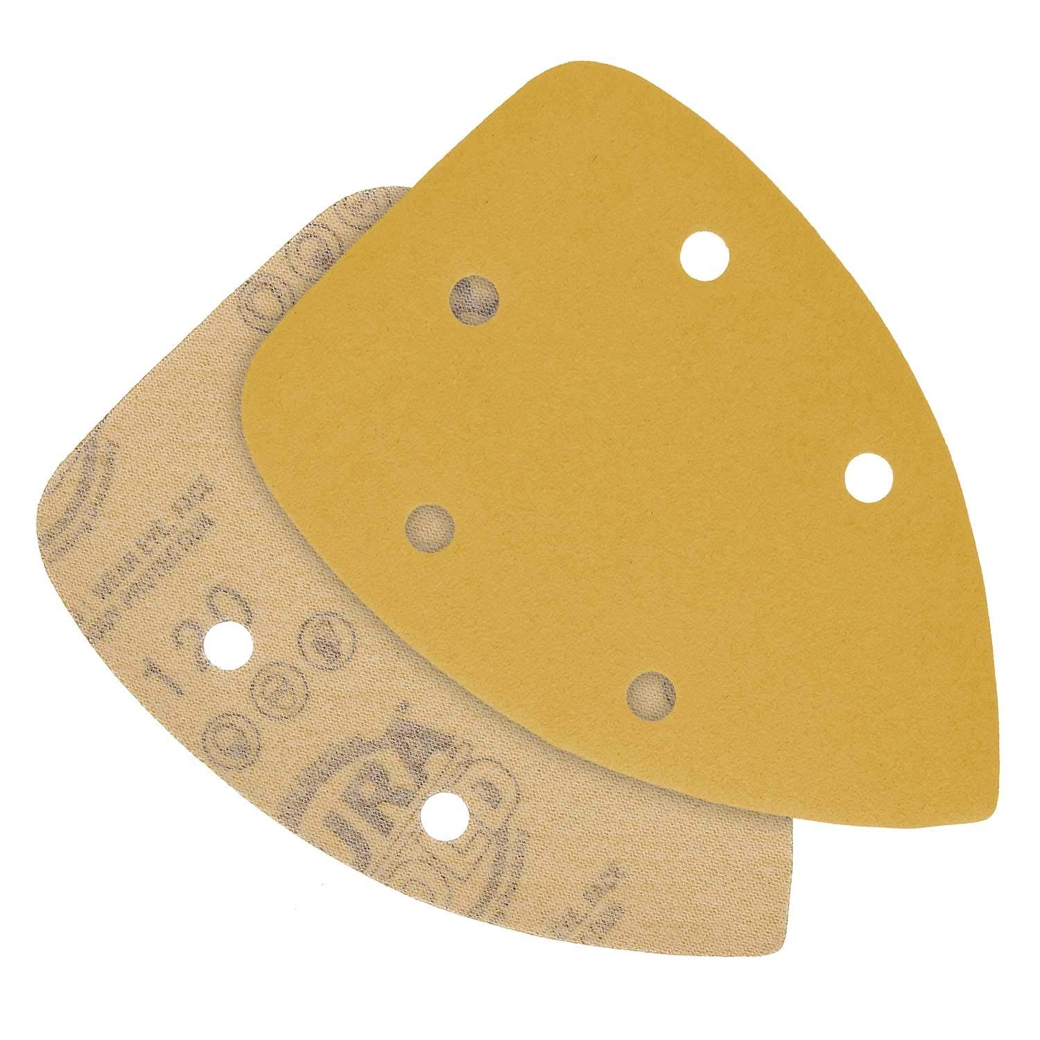 Dura-Gold Premium Mouse Detail Sander Sandpaper Sanding Sheets 120-Grit, Gold