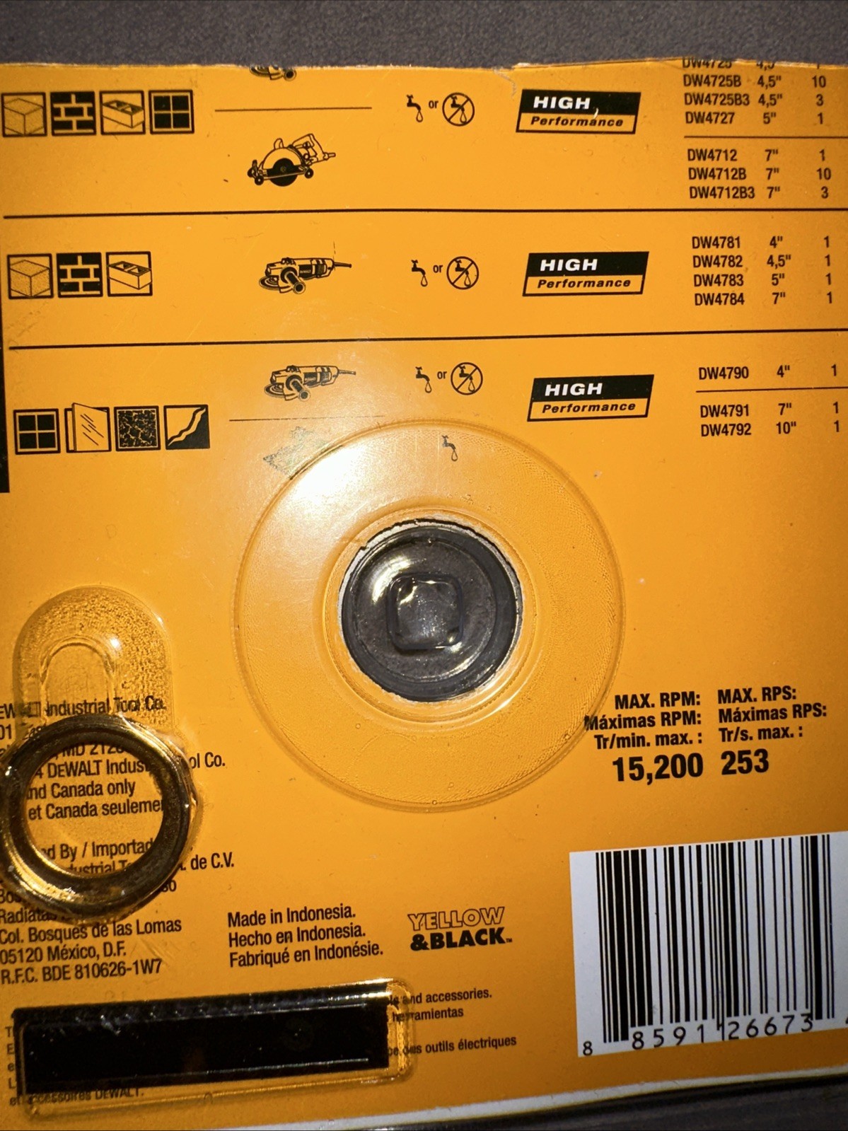 DEWALT DT3402 4.5 inch Grinding Wheel – Yellow