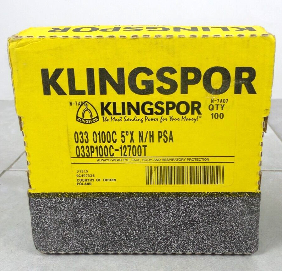 KLINGSPOR 033 0100C 5″X N/H PSA (B57200-15 (C) BY-6G