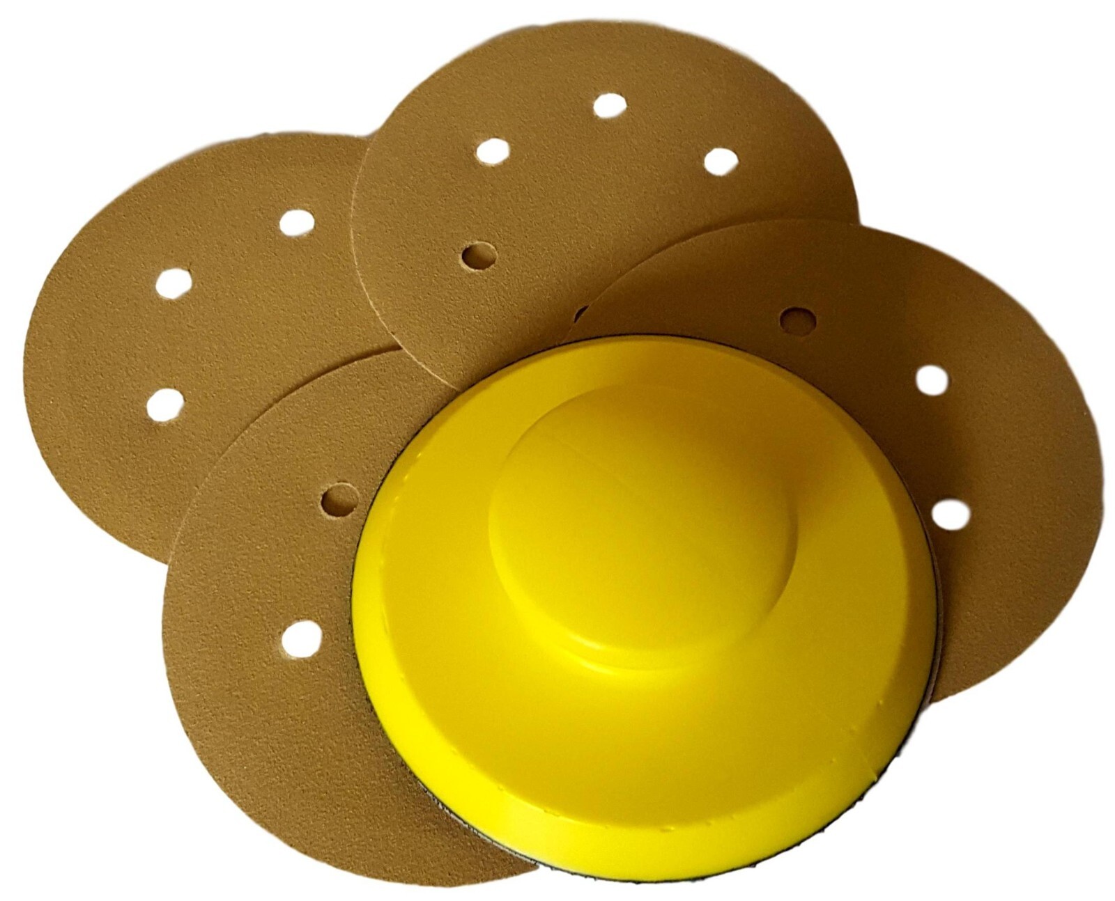 5 Inch Round Polyurethane Hand Sander – Hook And Loop PU Foam Block Tool