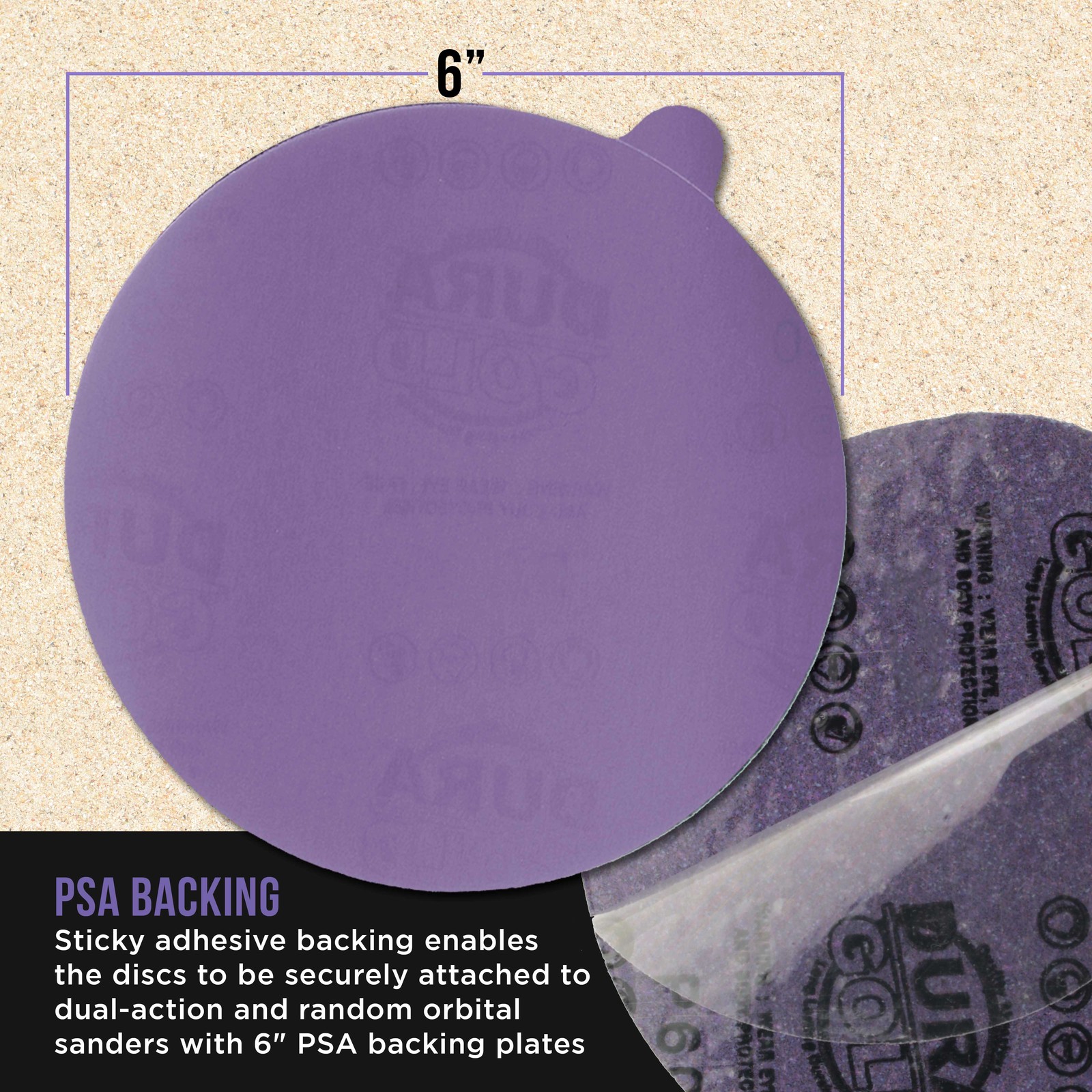 1000 Grit 6″ PSA Ceramic Sanding Discs, Box of 50 – Self Adhesive Sandpaper