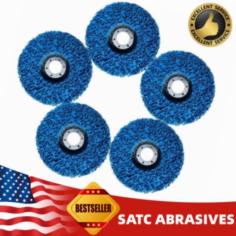 5 Pack 4.5”x7/8″ Poly Strip Disc Wheel Paint Rust Removal Clean Angle Grinder