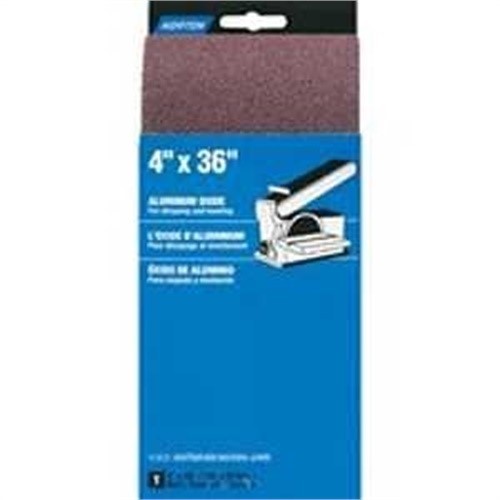 Norton 48690 Sanding Belt, 4 in W, 36 in L, 50 Grit, Coarse, Aluminum Oxide Abra
