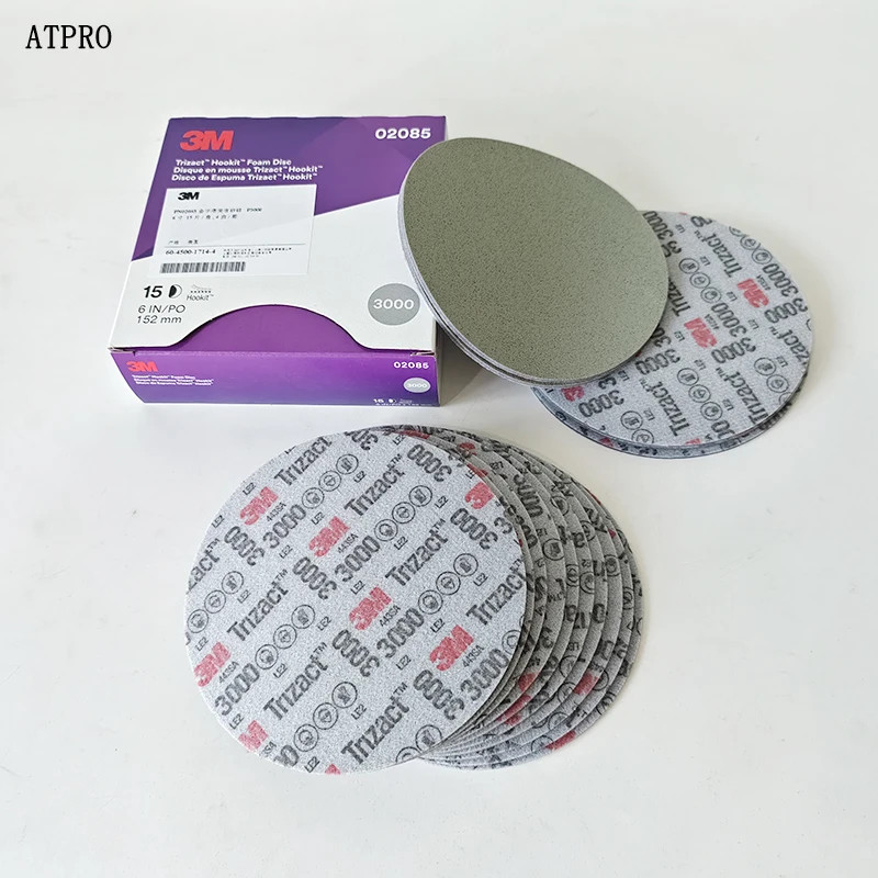 3M 02085 Trizact 6-Inch 3000-Grit Sandpaper For Ultra-Fine Grinding
