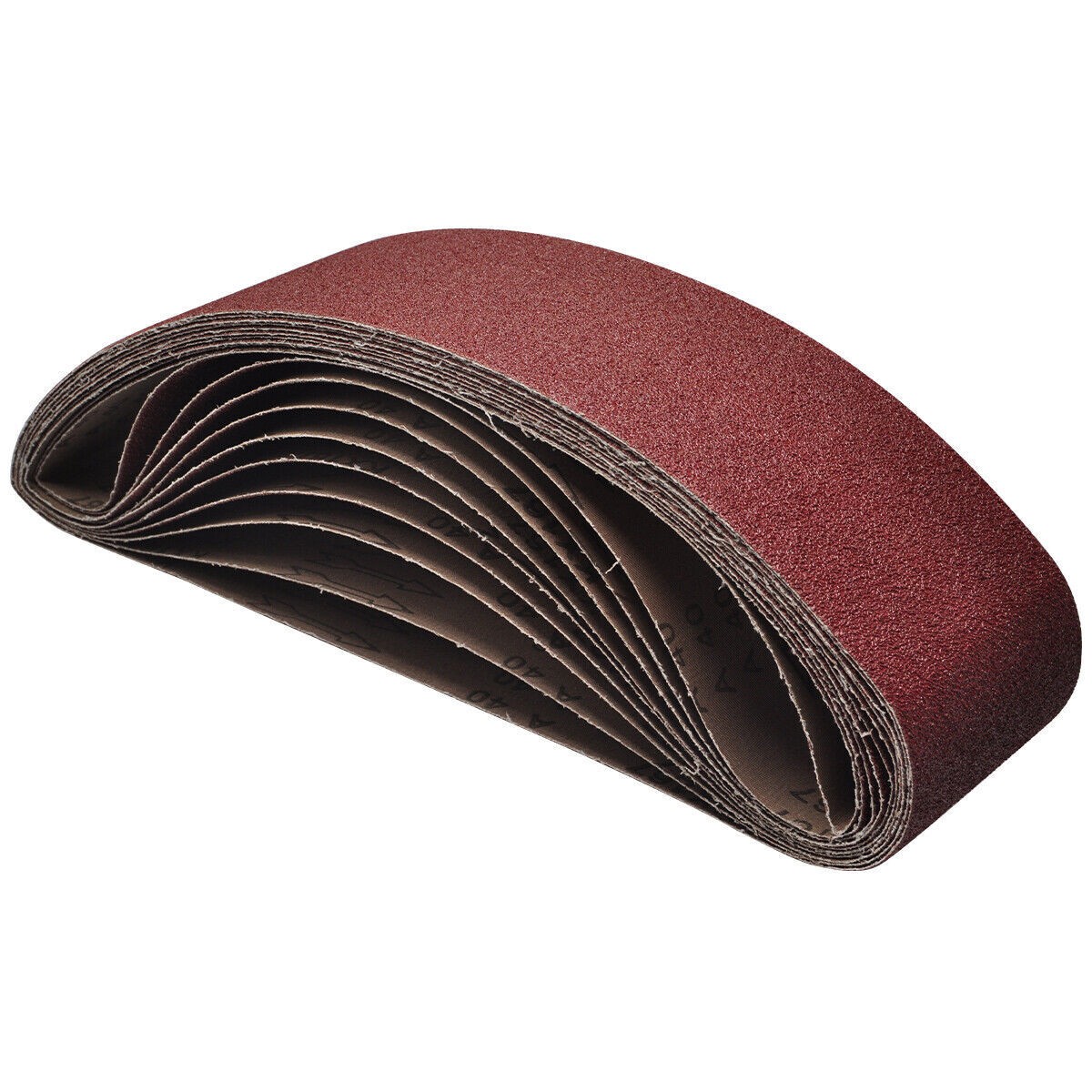 SATC 10PCS 3x21inch/75x533mm Sanding Belts A/O For Wood,Metal & Plastic 100 Grit