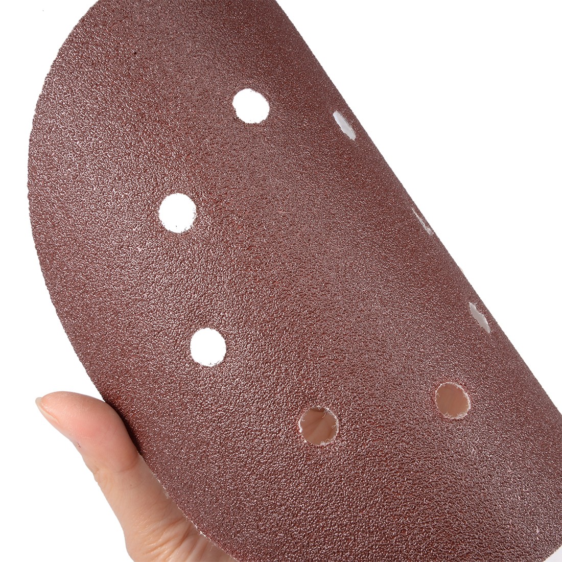 10Pcs 7 Inch 8 Hole Hook and Loop Sanding Disc 80 Grit Flocking Sandpaper New