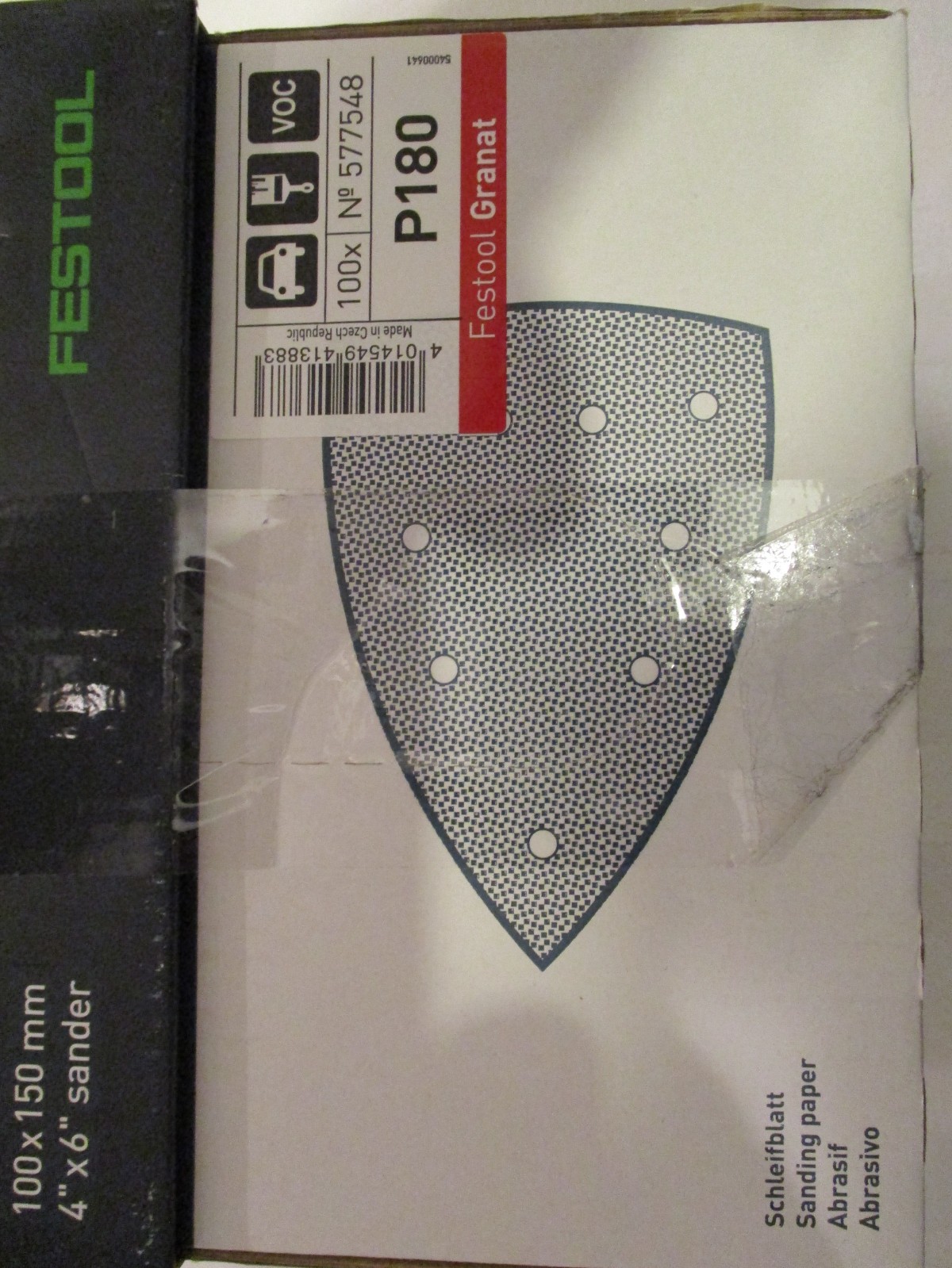Festool 577548 P180 Grit Granat Abrasives Sheets for DTS 400 Sander, 100-Pack