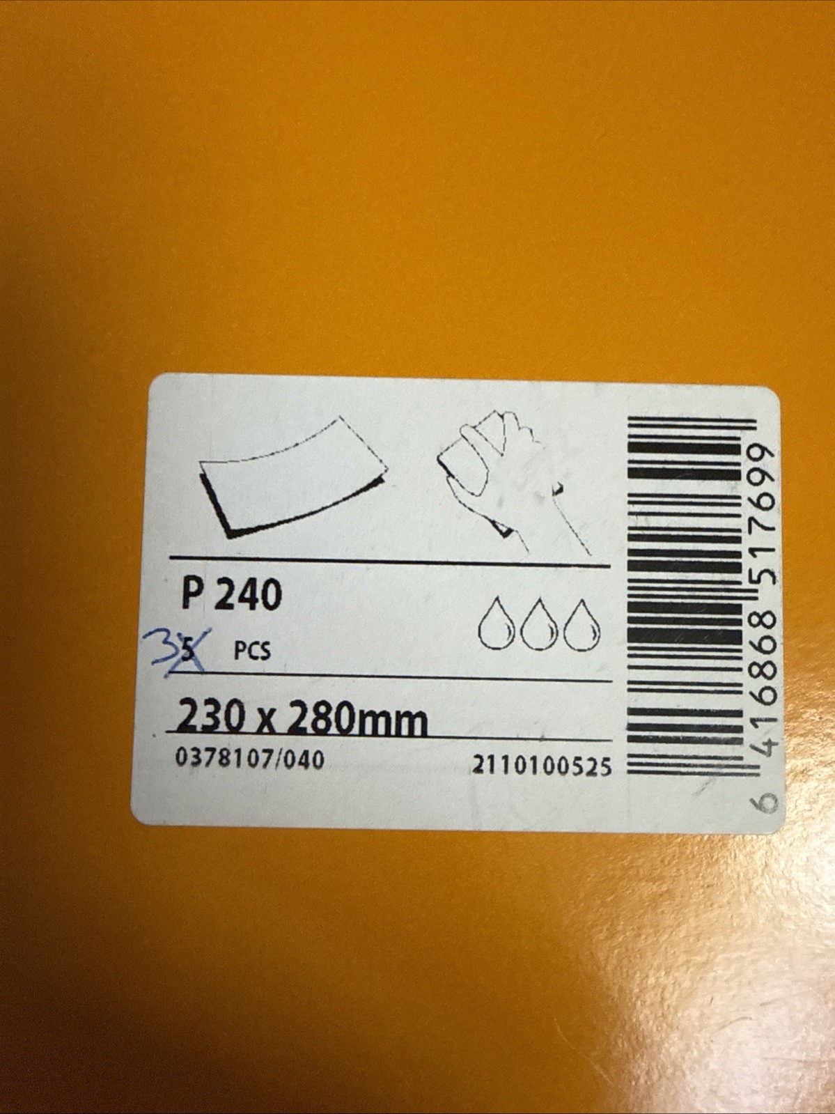 Mirka Sand Paper P240 Very Fine 3 Sheets 230×280 Mm. Made In Finland New Sheets