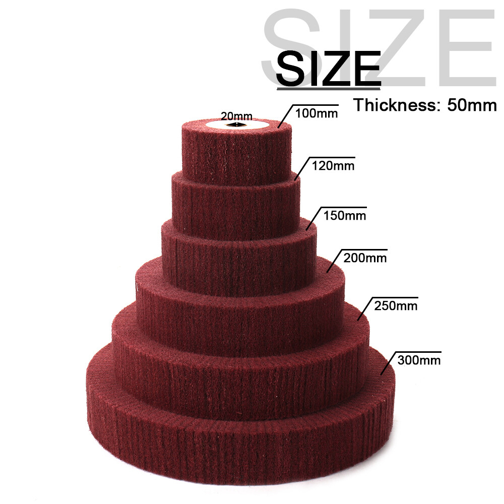 Nylon Fiber Flap Polishing Buffing Wheel Abrasive Metal Grinding Tools F Copper