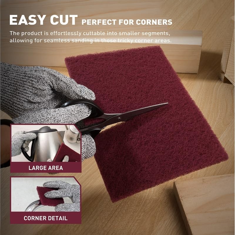 Maroon Scuff Pads for Automotive, 20 Pack