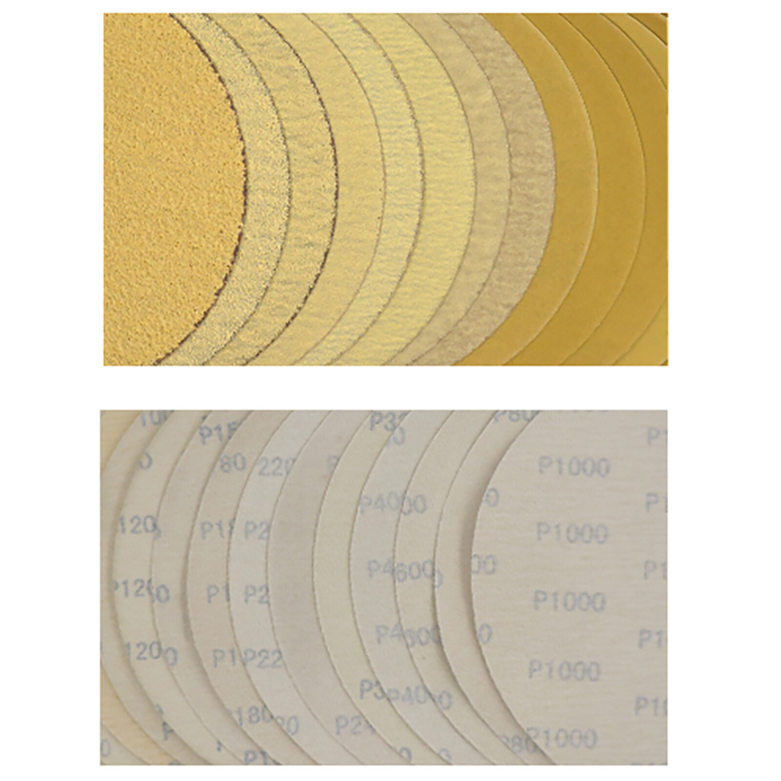 3 Inch 75mm Sanding Discs 80-500 Grit Hook Loop Sandpaper Yellow Dry Grinding