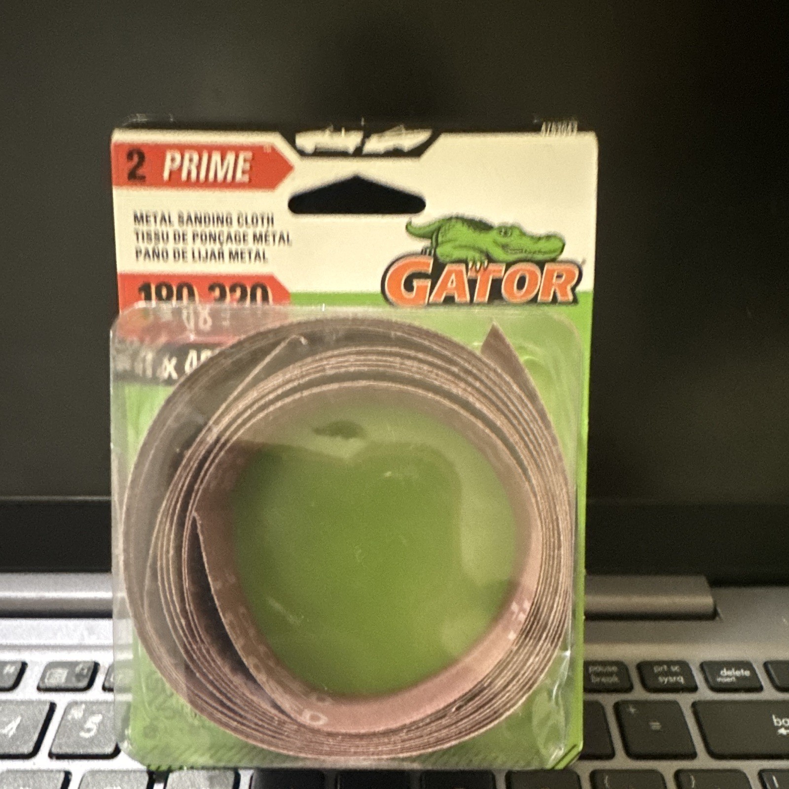 Gator Finishing System Sanding Belt 180-320 Grit Cloth for Metal, 2 Pack