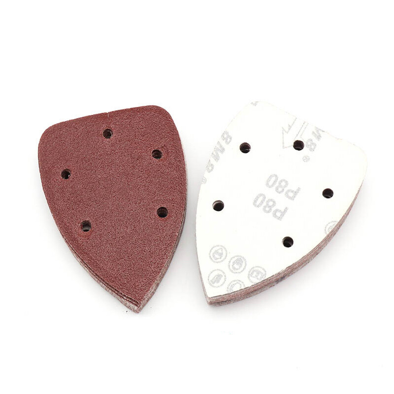 140*140*90mm 5 Hole Triangle Sandpaper Sheets Sanding Polishing Pads 40-400 Grit