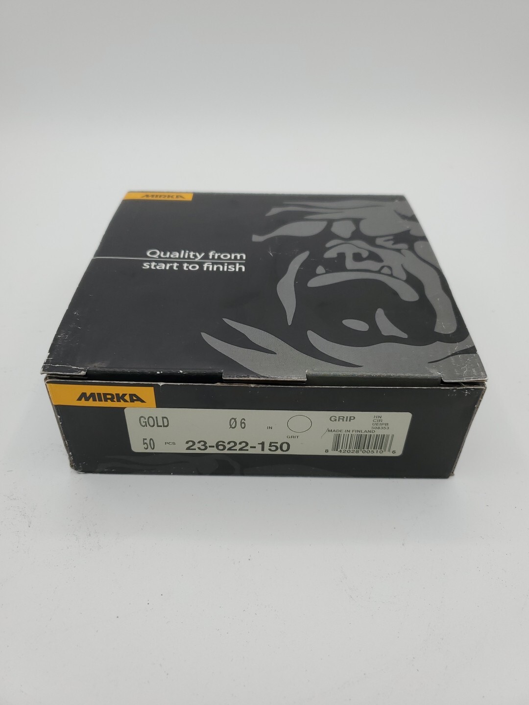 Mirka 23-622-150 Gold 6 In. Vacuum Disc P150, 50 Pieces.