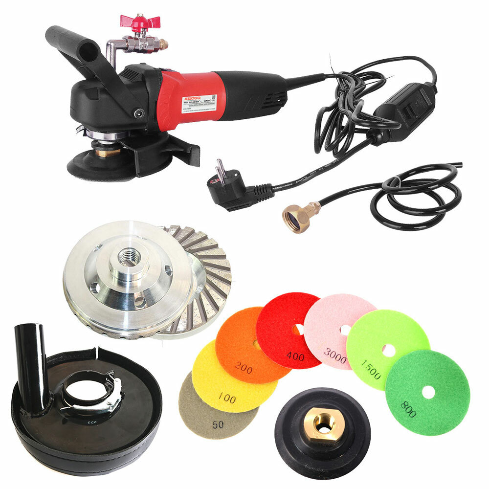 220V 5-Inch Variable Speed Concrete Wet Polishing Grinding Kit CCGRINDPOLSET220