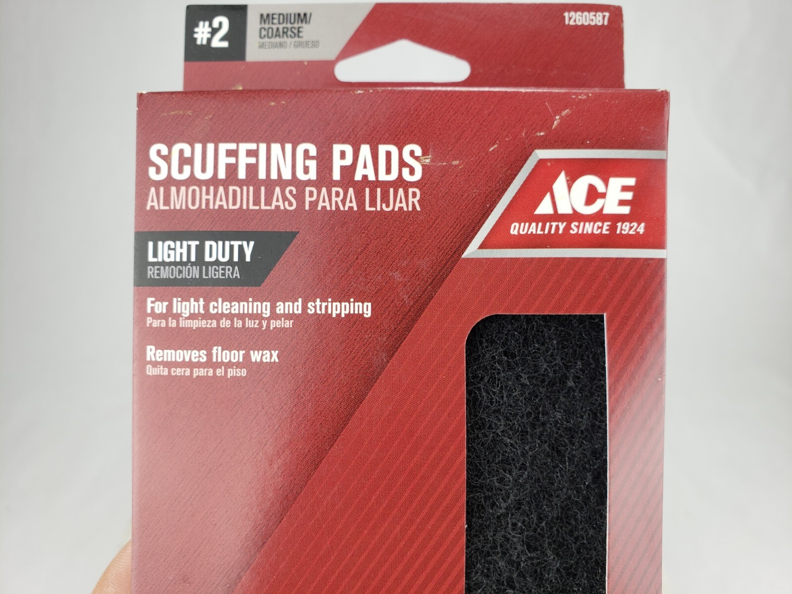 4x ACE Scuffing Pads Light Duty Finishing Pad Gray Polish Synthetic Steel Wool